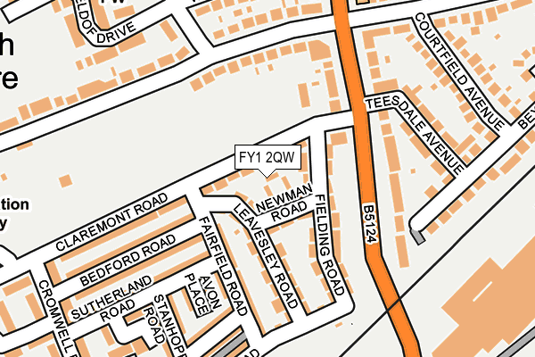 FY1 2QW map - OS OpenMap – Local (Ordnance Survey)