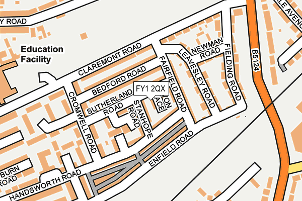 FY1 2QX map - OS OpenMap – Local (Ordnance Survey)