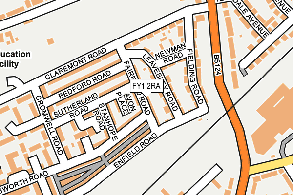 FY1 2RA map - OS OpenMap – Local (Ordnance Survey)
