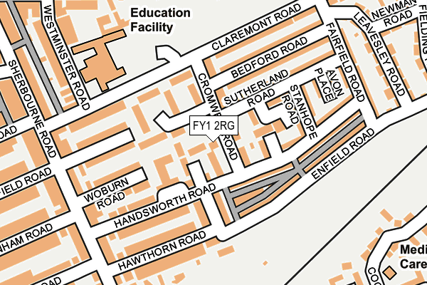 FY1 2RG map - OS OpenMap – Local (Ordnance Survey)