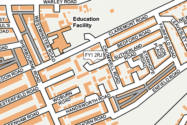 FY1 2RJ map - OS OpenMap – Local (Ordnance Survey)