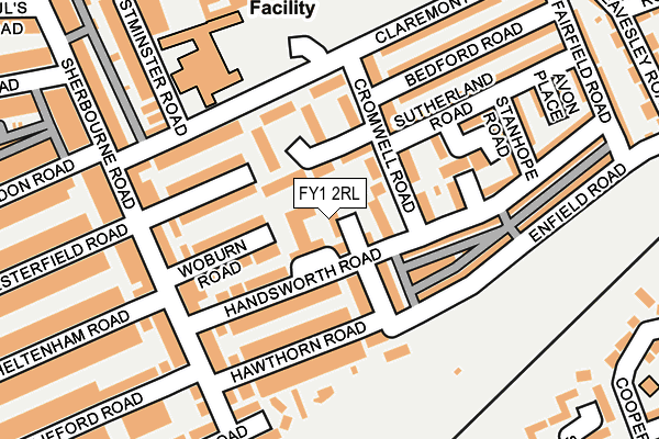 FY1 2RL map - OS OpenMap – Local (Ordnance Survey)