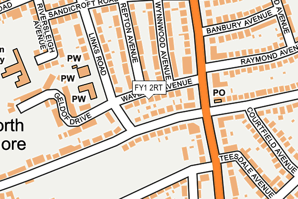 FY1 2RT map - OS OpenMap – Local (Ordnance Survey)