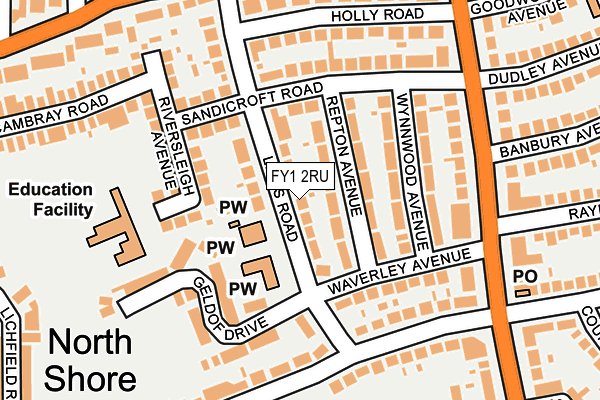 FY1 2RU map - OS OpenMap – Local (Ordnance Survey)