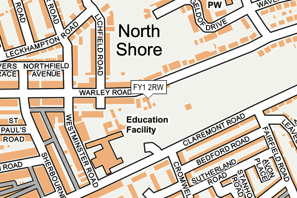 FY1 2RW map - OS OpenMap – Local (Ordnance Survey)