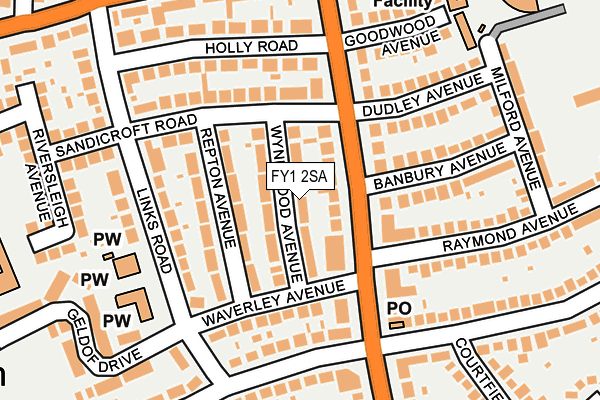 FY1 2SA map - OS OpenMap – Local (Ordnance Survey)