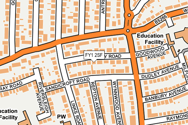 FY1 2SF map - OS OpenMap – Local (Ordnance Survey)