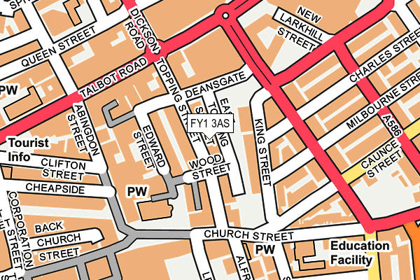 FY1 3AS map - OS OpenMap – Local (Ordnance Survey)