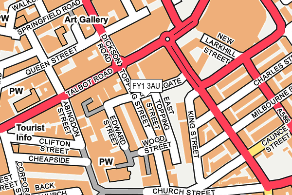 FY1 3AU map - OS OpenMap – Local (Ordnance Survey)