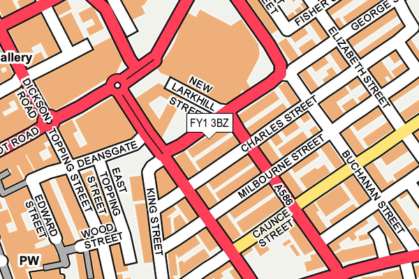 FY1 3BZ map - OS OpenMap – Local (Ordnance Survey)