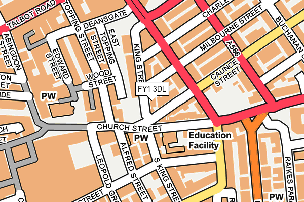 FY1 3DL map - OS OpenMap – Local (Ordnance Survey)