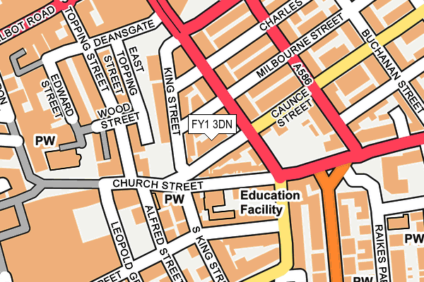 FY1 3DN map - OS OpenMap – Local (Ordnance Survey)