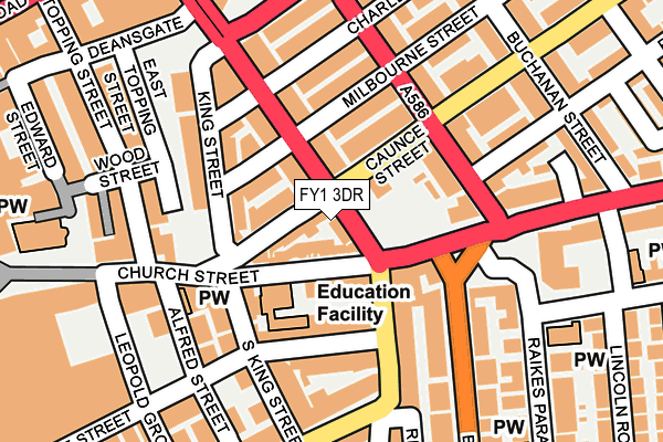 FY1 3DR map - OS OpenMap – Local (Ordnance Survey)