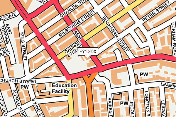 FY1 3DX map - OS OpenMap – Local (Ordnance Survey)