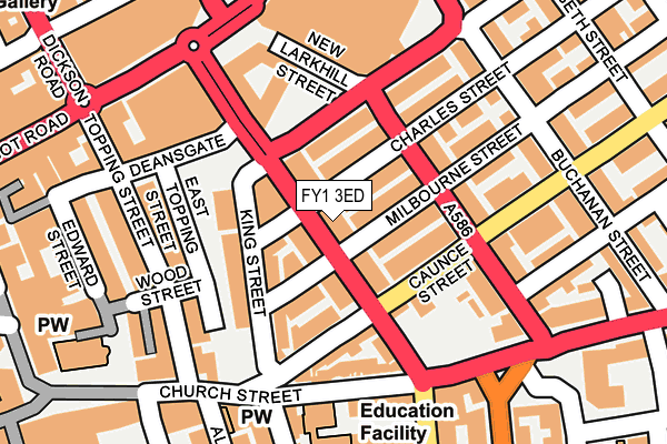FY1 3ED map - OS OpenMap – Local (Ordnance Survey)