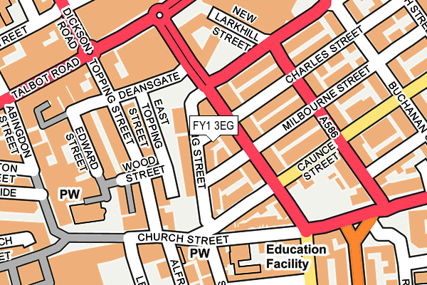 FY1 3EG map - OS OpenMap – Local (Ordnance Survey)