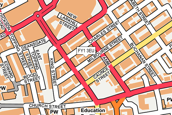 FY1 3EU map - OS OpenMap – Local (Ordnance Survey)