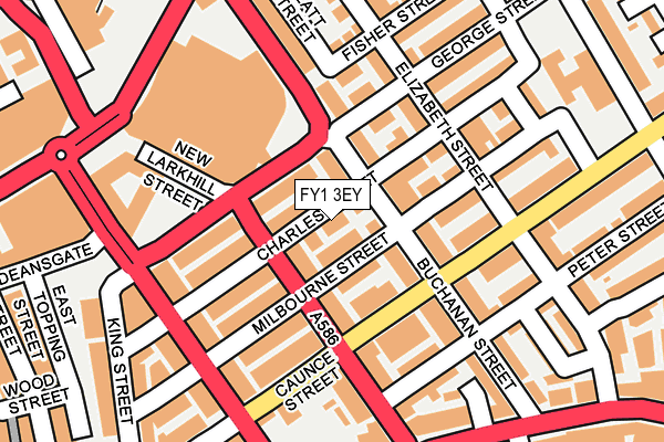 FY1 3EY map - OS OpenMap – Local (Ordnance Survey)