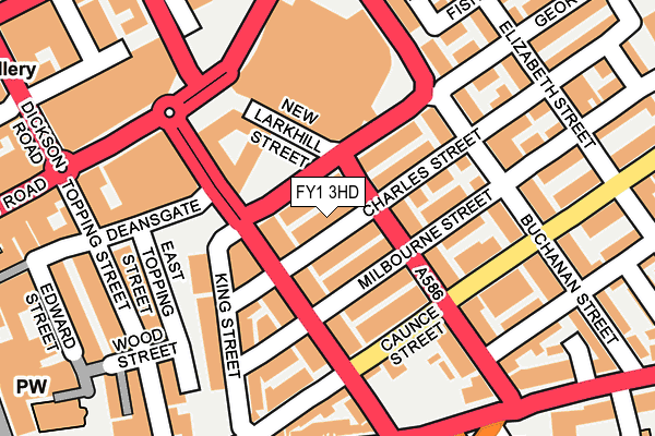 FY1 3HD map - OS OpenMap – Local (Ordnance Survey)