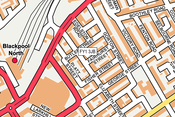 FY1 3JB map - OS OpenMap – Local (Ordnance Survey)