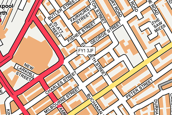 FY1 3JF map - OS OpenMap – Local (Ordnance Survey)