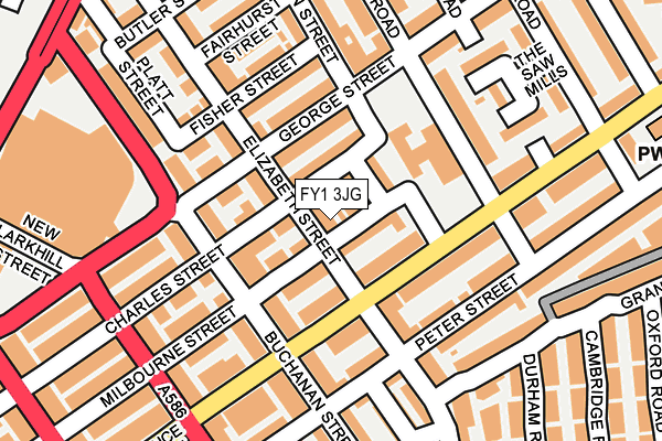 FY1 3JG map - OS OpenMap – Local (Ordnance Survey)