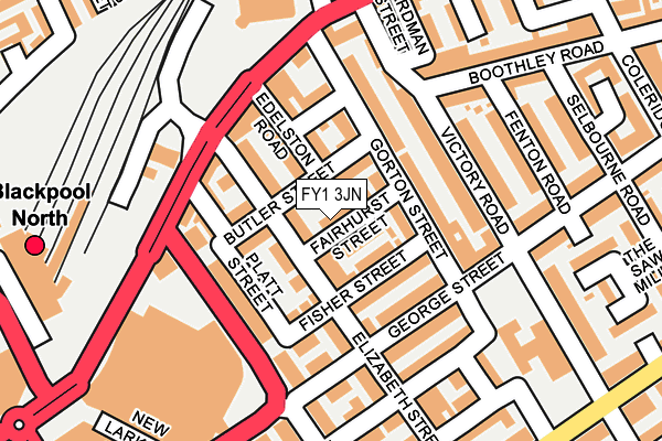 FY1 3JN map - OS OpenMap – Local (Ordnance Survey)
