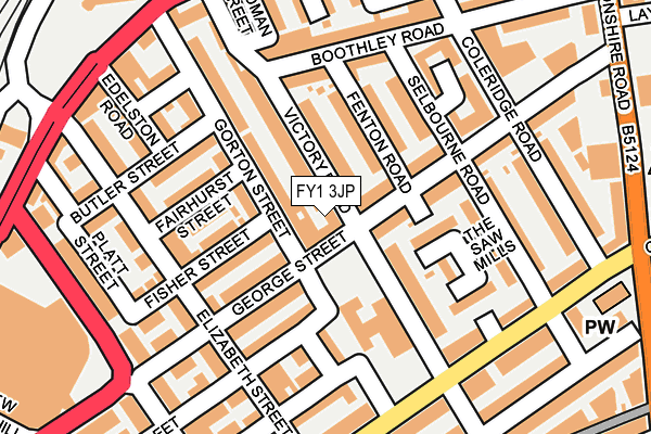 FY1 3JP map - OS OpenMap – Local (Ordnance Survey)