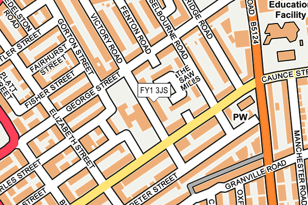 FY1 3JS map - OS OpenMap – Local (Ordnance Survey)