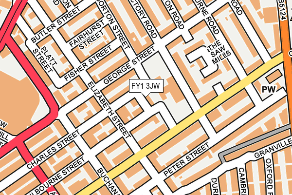 FY1 3JW map - OS OpenMap – Local (Ordnance Survey)