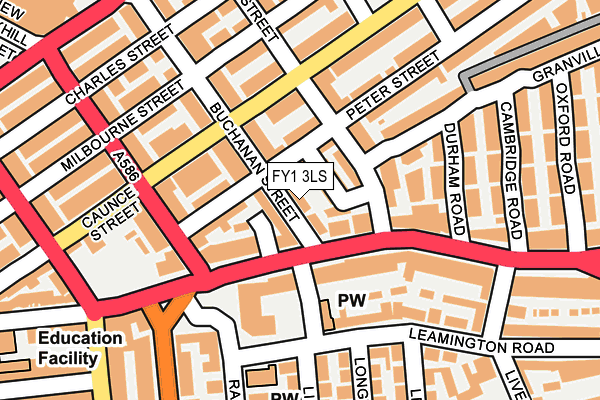 FY1 3LS map - OS OpenMap – Local (Ordnance Survey)