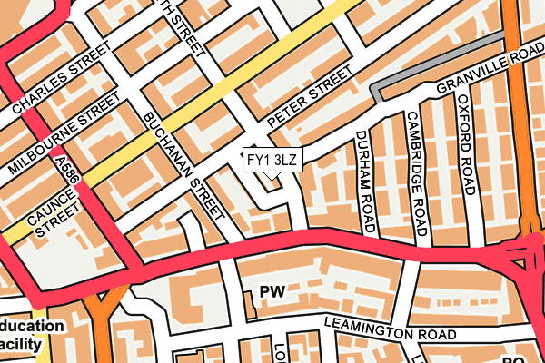 FY1 3LZ map - OS OpenMap – Local (Ordnance Survey)