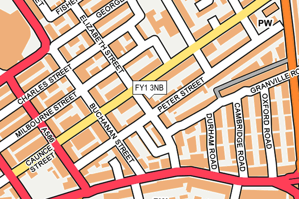 FY1 3NB map - OS OpenMap – Local (Ordnance Survey)