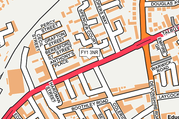 FY1 3NR map - OS OpenMap – Local (Ordnance Survey)
