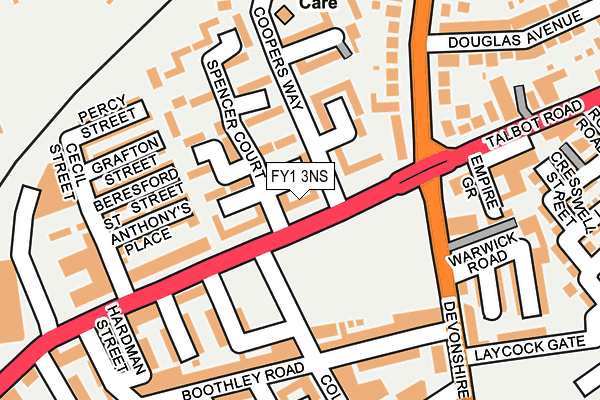 FY1 3NS map - OS OpenMap – Local (Ordnance Survey)