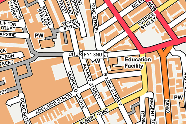 FY1 3NU map - OS OpenMap – Local (Ordnance Survey)