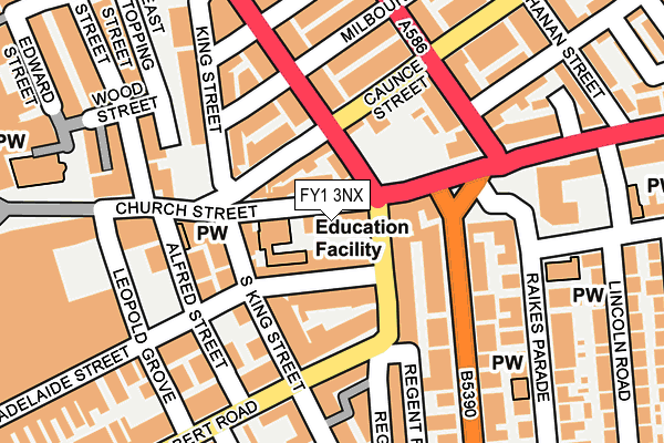 FY1 3NX map - OS OpenMap – Local (Ordnance Survey)