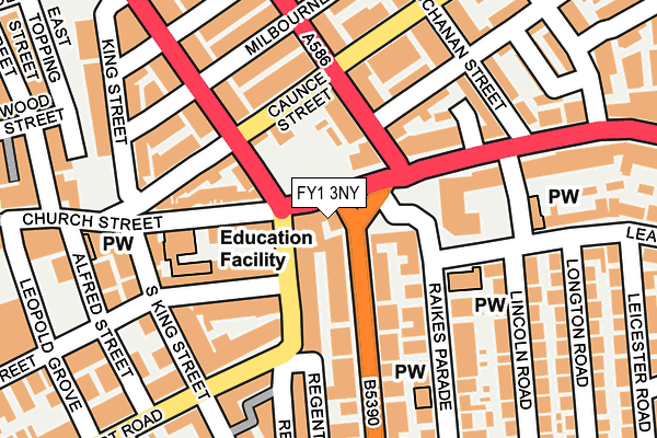 FY1 3NY map - OS OpenMap – Local (Ordnance Survey)
