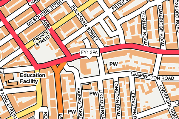 FY1 3PA map - OS OpenMap – Local (Ordnance Survey)