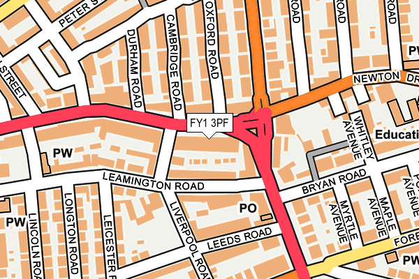 FY1 3PF map - OS OpenMap – Local (Ordnance Survey)