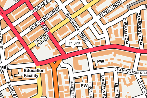 FY1 3PX map - OS OpenMap – Local (Ordnance Survey)