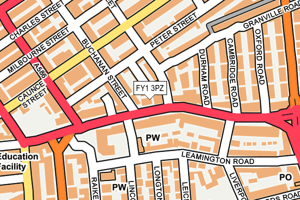 FY1 3PZ map - OS OpenMap – Local (Ordnance Survey)