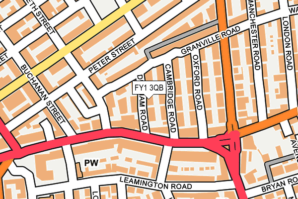 FY1 3QB map - OS OpenMap – Local (Ordnance Survey)