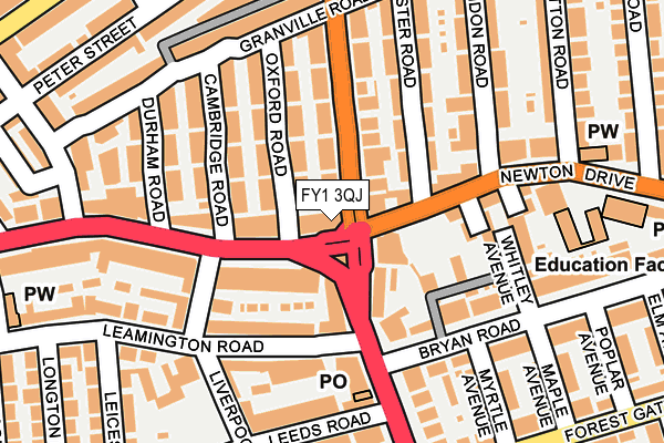 FY1 3QJ map - OS OpenMap – Local (Ordnance Survey)