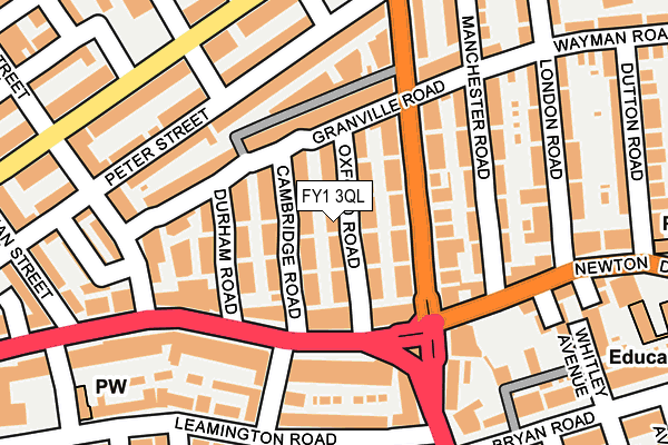 FY1 3QL map - OS OpenMap – Local (Ordnance Survey)