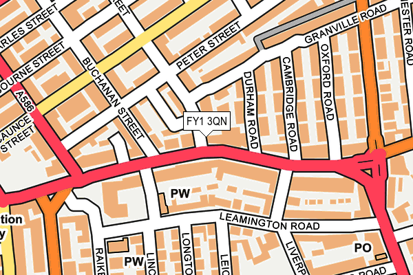 FY1 3QN map - OS OpenMap – Local (Ordnance Survey)