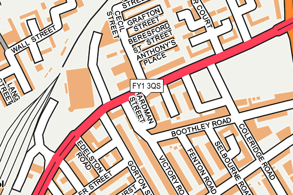 FY1 3QS map - OS OpenMap – Local (Ordnance Survey)