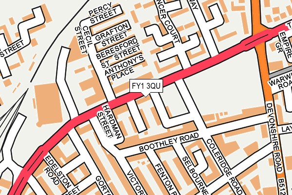 FY1 3QU map - OS OpenMap – Local (Ordnance Survey)