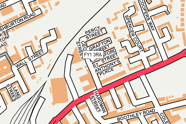 FY1 3RA map - OS OpenMap – Local (Ordnance Survey)