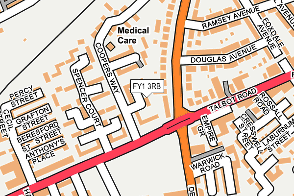 FY1 3RB map - OS OpenMap – Local (Ordnance Survey)